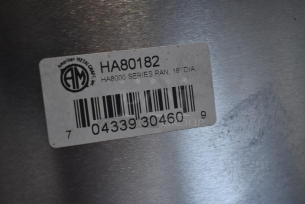 7 BRAND NEW SCRATCH AND DENT! Items Including HA80182 American Metalcraft HA80182 18" x 2" Heavy Weight Aluminum Straight Sided Cake / Deep Dish Pizza Pan, 922EC14WP Acopa Supreme 6.5 Qt. Round Chafer Water Pan. 7 Times Your Bid! - Image 3 of 6
