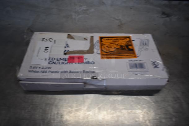 BRAND NEW SCRATCH AND DENT! 6952SRCBO Lavex Slim Red LED Exit Sign / Emergency Light Combination with Battery Backup - 2W Unit - Image 5 of 6