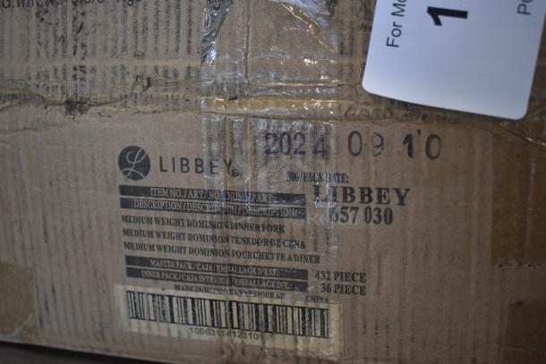 2 BRAND NEW SCRATCH AND DENT! Items Including 267830810 Acopa Lydia 8 3/16" 18/8 Stainless Steel Extra Heavy Weight Tablespoon / Serving Spoon - 12/Case and Libbey Medium Weight Dominion Dinner Fork. 2 Times Your Bid! - Image 4 of 7