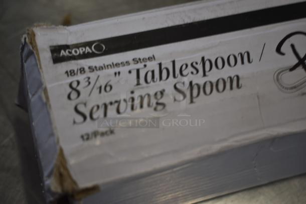 2 BRAND NEW SCRATCH AND DENT! Items Including 267830810 Acopa Lydia 8 3/16" 18/8 Stainless Steel Extra Heavy Weight Tablespoon / Serving Spoon - 12/Case and Libbey Medium Weight Dominion Dinner Fork. 2 Times Your Bid! - Image 6 of 7