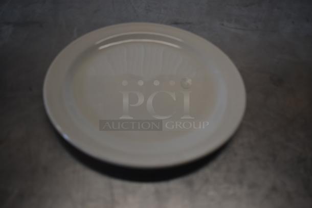BRAND NEW SCRATCH AND DENT! Box of 24 Oneida Buffalo Cream White Ware by 1880 Hospitality F9000000132 8 1/8" Narrow Rim Porcelain Plate - Image 1 of 5