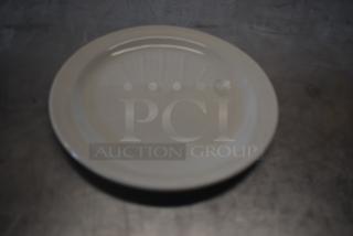 BRAND NEW SCRATCH AND DENT! Box of 24 Oneida Buffalo Cream White Ware by 1880 Hospitality F9000000132 8 1/8" Narrow Rim Porcelain Plate