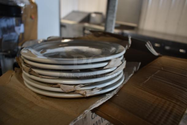 BRAND NEW SCRATCH AND DENT! Box of 24 Oneida Buffalo Cream White Ware by 1880 Hospitality F9000000132 8 1/8" Narrow Rim Porcelain Plate - Image 3 of 5