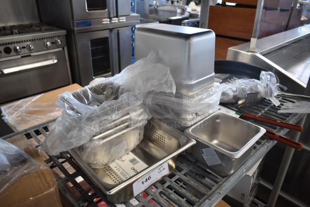 16 BRAND NEW SCRATCH AND DENT! Various Items Including 92290243 Vollrath 90243 Super Pan 3® 1/2 Size 4" Deep Anti-Jam Perforated Stainless Steel Steam Table / Hotel Pan - 22 Gauge, Vollrath 2220649 1/6 Size Stainless Steel Food Pan - 4" Deep, Choice 4070469 1/4 Size 6" Deep Anti-Jam Stainless Steel Steam Table / Hotel Pan - 24 Gauge. 16 Times Your Bid! - Image 2 of 8