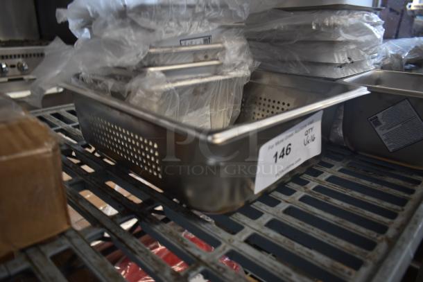 16 BRAND NEW SCRATCH AND DENT! Various Items Including 92290243 Vollrath 90243 Super Pan 3® 1/2 Size 4" Deep Anti-Jam Perforated Stainless Steel Steam Table / Hotel Pan - 22 Gauge, Vollrath 2220649 1/6 Size Stainless Steel Food Pan - 4" Deep, Choice 4070469 1/4 Size 6" Deep Anti-Jam Stainless Steel Steam Table / Hotel Pan - 24 Gauge. 16 Times Your Bid! - Image 3 of 8