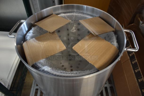 BRAND NEW SCRATCH AND DENT! Choice 471SP40QT 40 Qt. Standard Weight Aluminum Stock Pot - Image 4 of 5