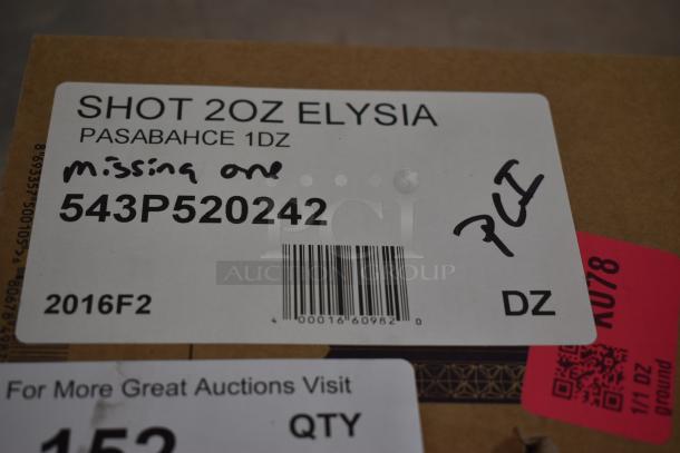 BRAND NEW SCRATCH AND DENT! Box of 11 Pasabahce  543P520242 Elysia from Steelite International 2 oz. Shot Glass - Image 4 of 5
