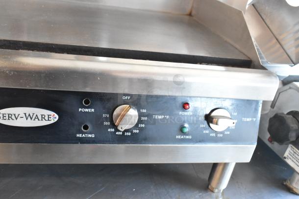 2020 ServWare ETG-24 Stainless Steel Commercial Countertop Electric Powered Flat Top Griddle. 208/240 Volts. - Image 4 of 7