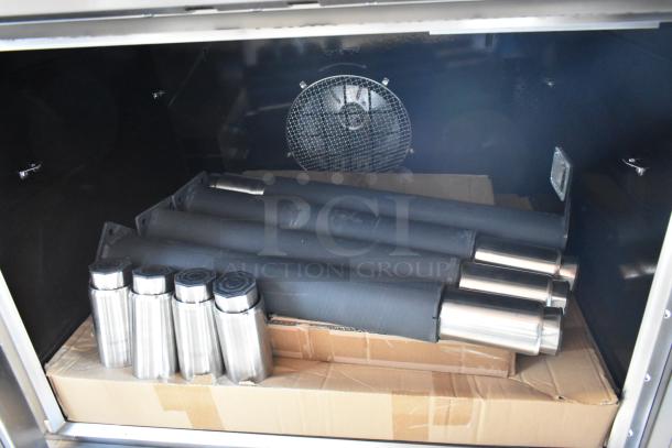 BRAND NEW SCRATCH AND DENT! Cooking Performance Group CPG 351FEC100C Stainless Steel Single Deck Standard Depth Full Size Electric Convection Oven w/ View Through Doors, Metal Racks, Thermostatic Controls and Metal Legs. 208 Volts, 3 Phase. - Image 4 of 8