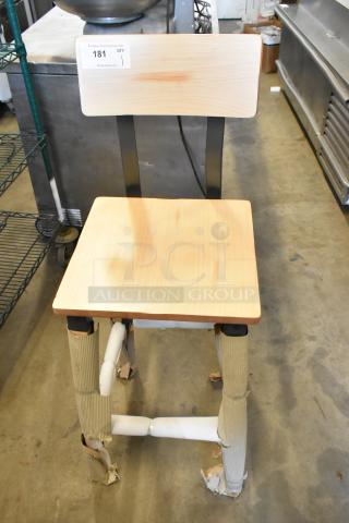 BRAND NEW SCRATCH AND DENT! Lancaster Table & Seating Wooden and Metal Bar Height Chair
