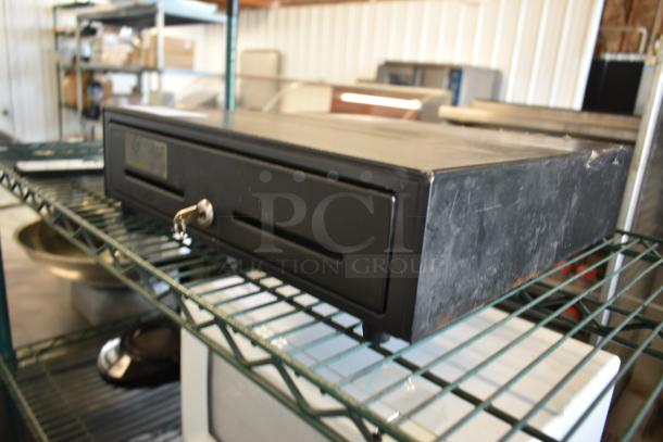 Toast Black Metal Cash Drawer w/ Key. - Image 3 of 5