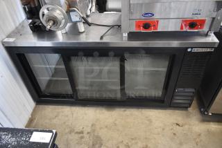 Beverage Air BB72HC-1-GS-B-27 Metal Commercial 3 Door Back Bar Cooler Merchandiser. 115 Volts, 1 Phase.