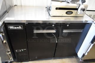 Migali C-BB48 Metal Commercial 2 Door Back Bar Cooler. 115 Volts, 1 Phase.