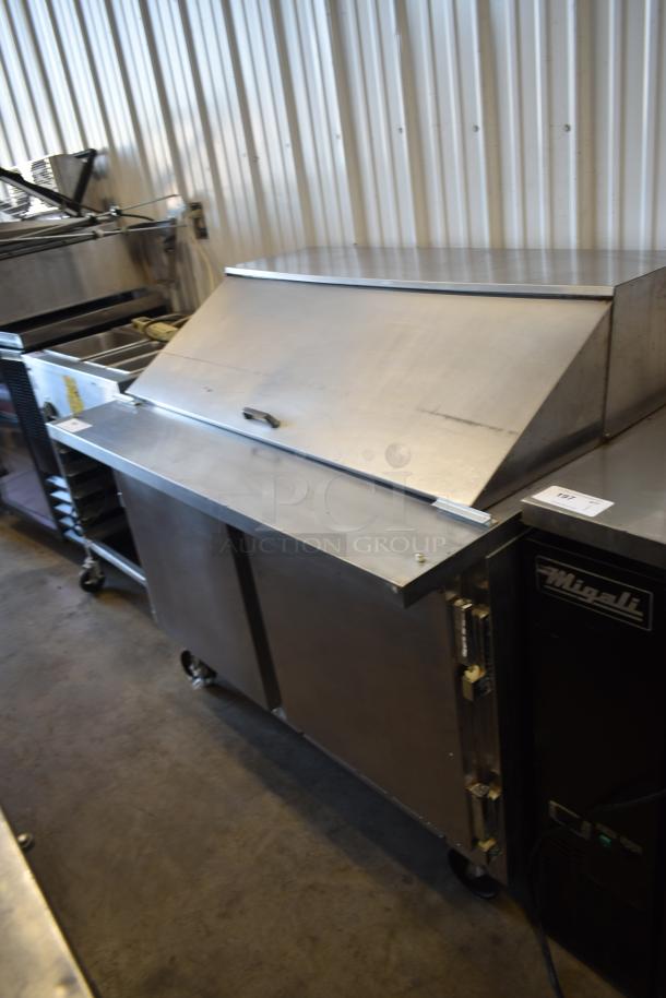 Beverage Air SP48-18M Stainless Steel Commercial Sandwich Salad Prep Table Bain Marie Mega Top on Commercial Casters. 115 Volts, 1 Phase. - Image 2 of 6