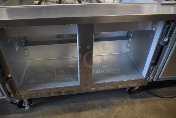 Beverage Air SP48-18M Stainless Steel Commercial Sandwich Salad Prep Table Bain Marie Mega Top on Commercial Casters. 115 Volts, 1 Phase. - Image 4 of 6