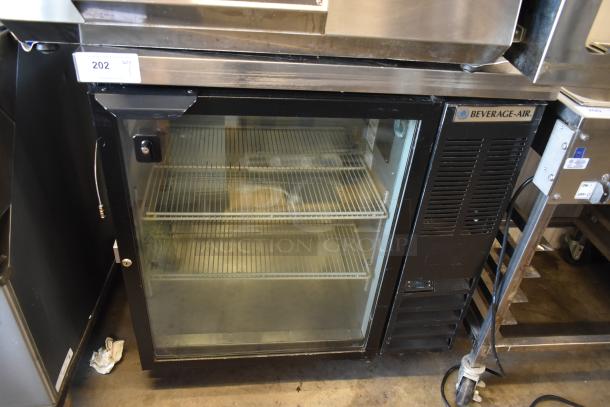 Beverage Air BB36HC-1-G-B-27 Metal Commercial Single Door Undercounter Cooler Merchandiser on Commercial Casters. 115 Volts, 1 Phase. - Image 1 of 8