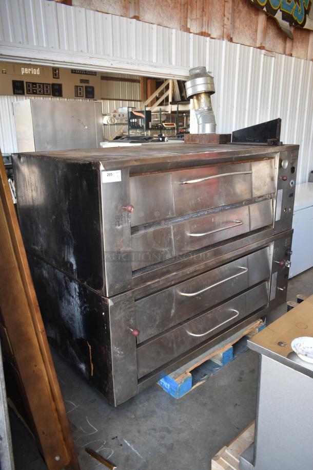 2 Bari 648 Stainless Steel Commercial Natural Gas Powered Single Deck Pizza Oven. 128,000 BTU. 2 Times Your Bid! - Image 1 of 11