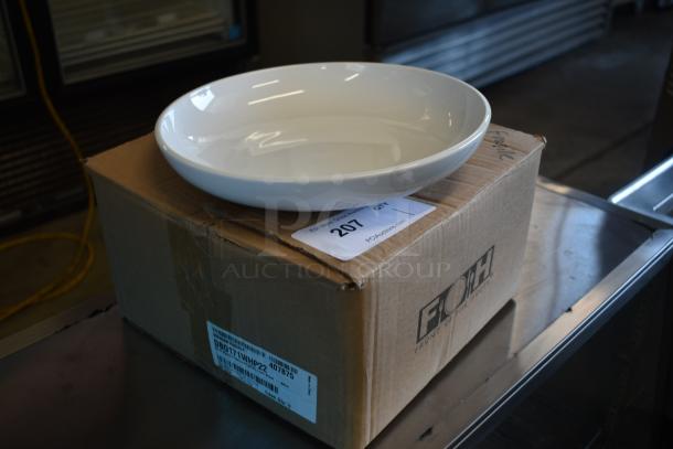 BRAND NEW SCRATCH AND DENT! Front of the House DBO171WHP22 Harmony 48 oz. Bright White Low Round Porcelain Bowl - 6/Case - Image 2 of 3