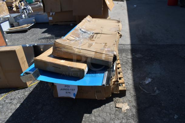 6 BRAND NEW SCRATCH AND DENT! Items Including 847254076234 Table dolly/cart, Regency 18" x 72" NSF Green Epoxy Wire Shelf, Lancaster Table & Seating 30" x 60" Heavy-Duty Granite White Plastic Folding Table. 6 Times Your Bid! - Image 3 of 4