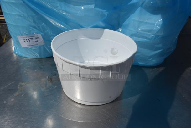BRAND NEW SCRATCH AND DENT! Lot of White Poly Buckets - Image 2 of 4