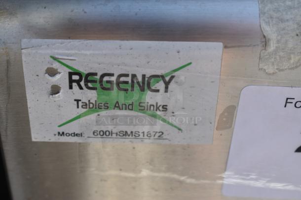 BRAND NEW SCRATCH AND DENT! Regency 600HSMS1872 Wall-Mounted 72" x 17 1/2" Hand Sink for (3) 8" Center Faucets - Image 4 of 4