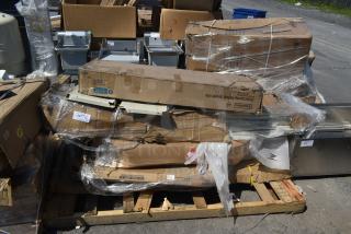 6 BRAND NEW SCRATCH AND DENT! Items Including Wire Shelving Unit, Wooden Tabletop and Work Table. See Details for More Information. 6 Times Your Bid!