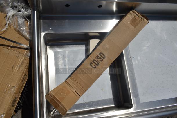BRAND NEW SCRATCH AND DENT! Regency 600UDT60L 60" 16-Gauge Stainless Steel Soiled / Dirty Undercounter Dishtable - Left Drainboard - Image 4 of 6