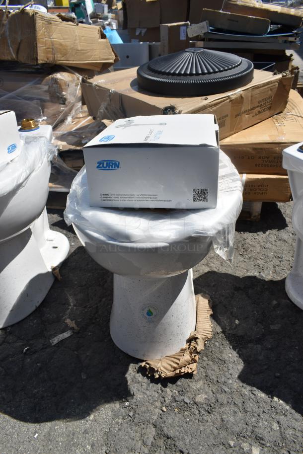 BRAND NEW SCRATCH AND DENT! Zurn Toilet w/ Water Closet Flush Valve. No Tank. - Image 1 of 5