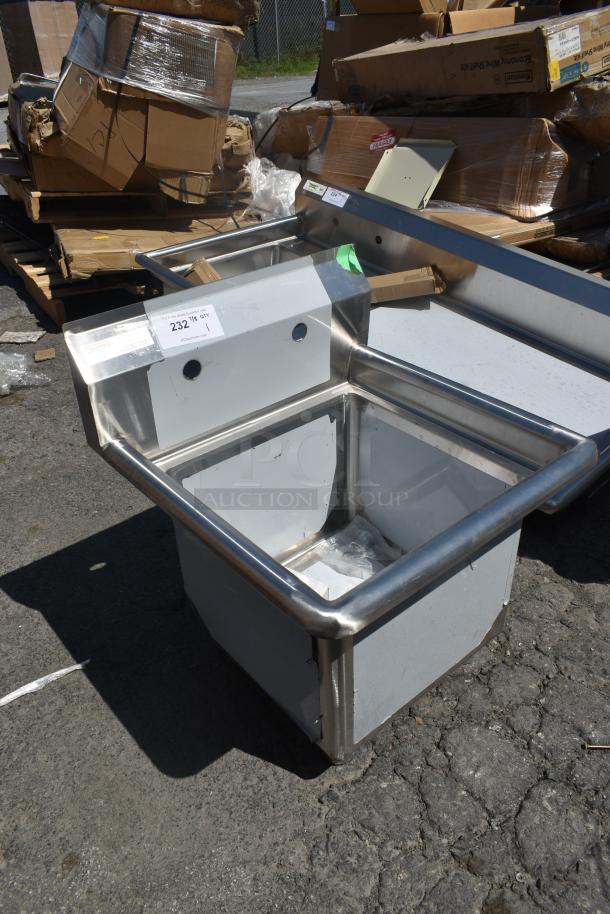BRAND NEW SCRATCH AND DENT! Steelton 522CS11515 20 1/2" 18-Gauge Stainless Steel One Compartment Commercial Sink without Drainboard - 15" x 15" x 12" Bowl. No Legs. - Image 2 of 6