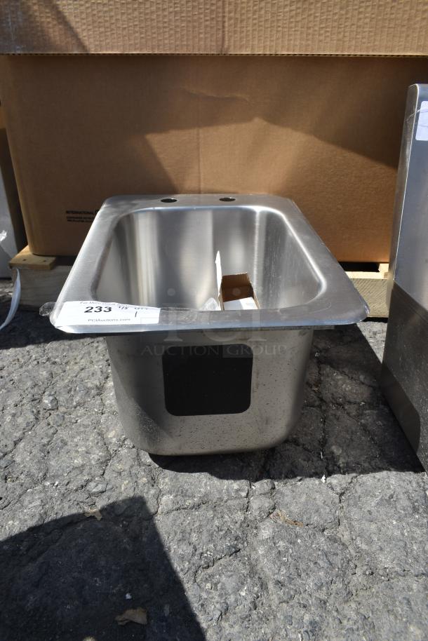 BRAND NEW SCRATCH AND DENT! Waterloo 750DI1101418 10" x 14" x 10" 18 Gauge Stainless Steel One Compartment Drop-In Sink - Image 1 of 5