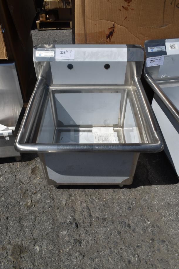 BRAND NEW SCRATCH AND DENT! Steelton 522CS11818N 23 1/2" 18-Gauge Stainless Steel One Compartment Commercial Sink without Drainboard - 18" x 18" x 12" Bowl - Image 1 of 7