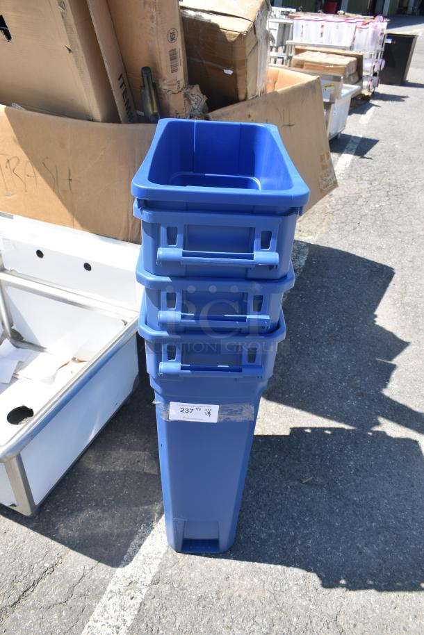 4 BRAND NEW SCRATCH AND DENT! Items Including 475WHPRO23BL Lavex Pro 23 Gallon Blue Slim Rectangular Waste / Recycling Bin. 4 Times Your Bid! - Image 1 of 5
