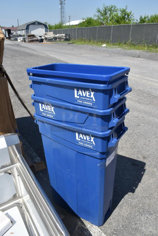 4 BRAND NEW SCRATCH AND DENT! Items Including 475WHPRO23BL Lavex Pro 23 Gallon Blue Slim Rectangular Waste / Recycling Bin. 4 Times Your Bid! - Image 2 of 5