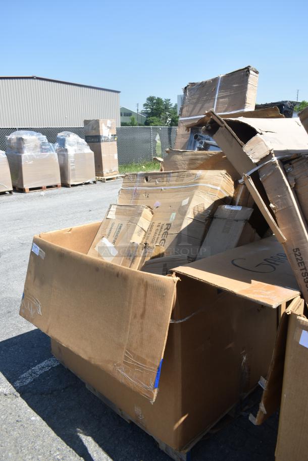 12 BRAND NEW SCRATCH AND DENT! Items Including 600WS1236 Regency 18 Gauge Stainless Steel 12" x 36" Solid Wall Shelf, 600ES3048GK Regency 30" x 48" 16 Gauge Stainless Steel Equipment Stand with Galvanized Undershelf and Casters, 164TCOLROD25 TABLE BASE COLUMN CAST IRON LINE STANDARD HT 3", 109DT3X Advance Tabco DT-3 Stainless Steel Double Tier Speed Rail - 36", 522EBTKD3060D Steelton 30" x 60" 16 Gauge Type 430 Stainless Steel Enclosed Base Sliding Door Table, 712B5542 Steelton Stainless Steel Double Tier Speed Rail - 42". 12 Times Your Bid! - Image 3 of 12