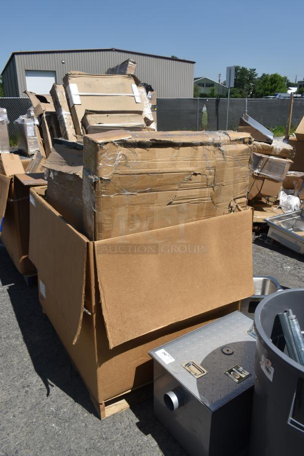 9 BRAND NEW SCRATCH AND DENT! Items Including 522ETSG3060 Steelton 30" x 60" 18 Gauge 430 Stainless Steel Work Table with Undershelf and Casters, 600ESS3048S Regency Spec Line 30" x 48" 14-Gauge Stainless Steel Equipment Stand With Stainless Steel Undershelf, 522ETSG2460 Steelton 24" x 60" 18 Gauge 430 Stainless Steel Work Table with Undershelf and 2" Rear Upturn, 600WS1560 Regency 18 Gauge Stainless Steel 15" x 60" Solid Wall Shelf, 109RACKECON Steelton 20 Pan End Load Bun / Sheet Pan Rack - Unassembled, 600TSB3648S Regency 36" x 48" 16 Gauge Stainless Steel Commercial Work Table with 4" Backsplash and Undershelf, 600T1872G Regency 18" x 72" 18-Gauge 304 Stainless Steel Commercial Work Table with Galvanized Legs and Undershelf. 9 Times Your Bid! - Image 2 of 10