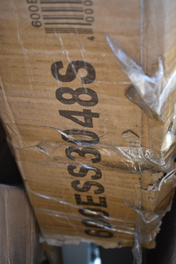 9 BRAND NEW SCRATCH AND DENT! Items Including 522ETSG3060 Steelton 30" x 60" 18 Gauge 430 Stainless Steel Work Table with Undershelf and Casters, 600ESS3048S Regency Spec Line 30" x 48" 14-Gauge Stainless Steel Equipment Stand With Stainless Steel Undershelf, 522ETSG2460 Steelton 24" x 60" 18 Gauge 430 Stainless Steel Work Table with Undershelf and 2" Rear Upturn, 600WS1560 Regency 18 Gauge Stainless Steel 15" x 60" Solid Wall Shelf, 109RACKECON Steelton 20 Pan End Load Bun / Sheet Pan Rack - Unassembled, 600TSB3648S Regency 36" x 48" 16 Gauge Stainless Steel Commercial Work Table with 4" Backsplash and Undershelf, 600T1872G Regency 18" x 72" 18-Gauge 304 Stainless Steel Commercial Work Table with Galvanized Legs and Undershelf. 9 Times Your Bid! - Image 5 of 10