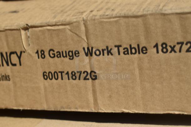 9 BRAND NEW SCRATCH AND DENT! Items Including 522ETSG3060 Steelton 30" x 60" 18 Gauge 430 Stainless Steel Work Table with Undershelf and Casters, 600ESS3048S Regency Spec Line 30" x 48" 14-Gauge Stainless Steel Equipment Stand With Stainless Steel Undershelf, 522ETSG2460 Steelton 24" x 60" 18 Gauge 430 Stainless Steel Work Table with Undershelf and 2" Rear Upturn, 600WS1560 Regency 18 Gauge Stainless Steel 15" x 60" Solid Wall Shelf, 109RACKECON Steelton 20 Pan End Load Bun / Sheet Pan Rack - Unassembled, 600TSB3648S Regency 36" x 48" 16 Gauge Stainless Steel Commercial Work Table with 4" Backsplash and Undershelf, 600T1872G Regency 18" x 72" 18-Gauge 304 Stainless Steel Commercial Work Table with Galvanized Legs and Undershelf. 9 Times Your Bid! - Image 10 of 10