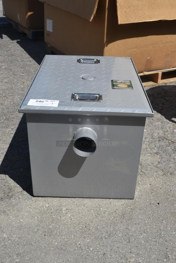 BRAND NEW SCRATCH AND DENT! Regency 600GT20 40 lb. 20 GPM Grease Trap with 3" Non-Threaded Connections - Image 1 of 4