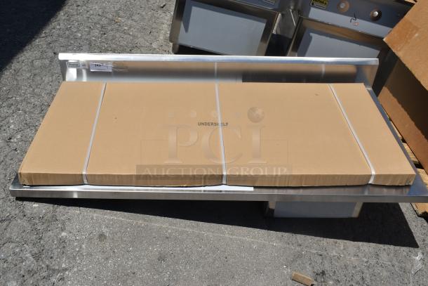 BRAND NEW SCRATCH AND DENT! Steelton 522TS3060R 30" x 60" 18 Gauge Stainless Steel Work Table with Sink - Sink on Right. No Legs. - Image 2 of 7