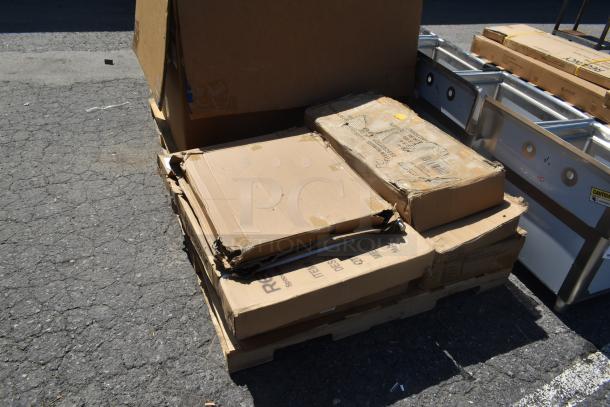 9 BRAND NEW SCRATCH AND DENT! Items Including 164TB3030 TABLE BASE PLATE CAST IRON 30X30, 600PR103K Lancaster Table & Seating 30" x 30" Cross Cast Iron Table Base Plate, 164TCOLROD25 TABLE BASE COLUMN CAST IRON LINE STANDARD HT 3", 164CUSHWGBK BARSTOOL CUSHIONS. 9 Times Your Bid! - Image 2 of 9