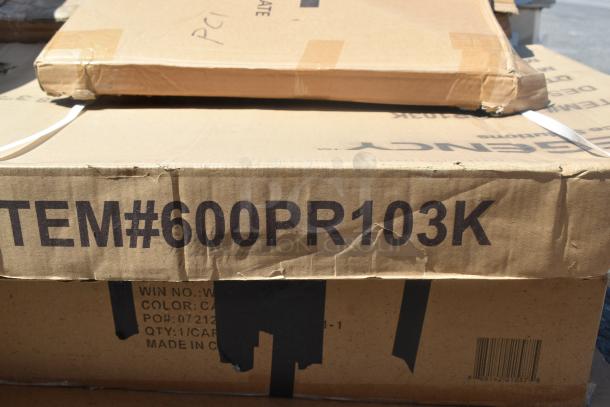 9 BRAND NEW SCRATCH AND DENT! Items Including 164TB3030 TABLE BASE PLATE CAST IRON 30X30, 600PR103K Lancaster Table & Seating 30" x 30" Cross Cast Iron Table Base Plate, 164TCOLROD25 TABLE BASE COLUMN CAST IRON LINE STANDARD HT 3", 164CUSHWGBK BARSTOOL CUSHIONS. 9 Times Your Bid! - Image 5 of 9