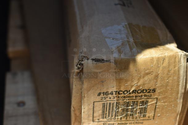 9 BRAND NEW SCRATCH AND DENT! Items Including 164TB3030 TABLE BASE PLATE CAST IRON 30X30, 600PR103K Lancaster Table & Seating 30" x 30" Cross Cast Iron Table Base Plate, 164TCOLROD25 TABLE BASE COLUMN CAST IRON LINE STANDARD HT 3", 164CUSHWGBK BARSTOOL CUSHIONS. 9 Times Your Bid! - Image 7 of 9