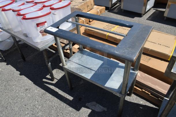 Stainless Steel Table w/ Cut Out and Metal Under Shelf. - Image 3 of 6
