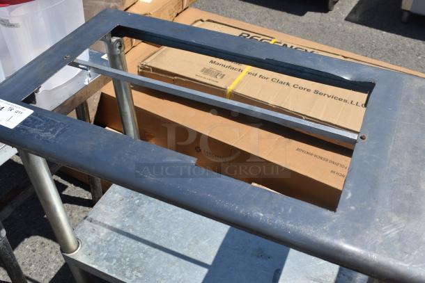Stainless Steel Table w/ Cut Out and Metal Under Shelf. - Image 4 of 6