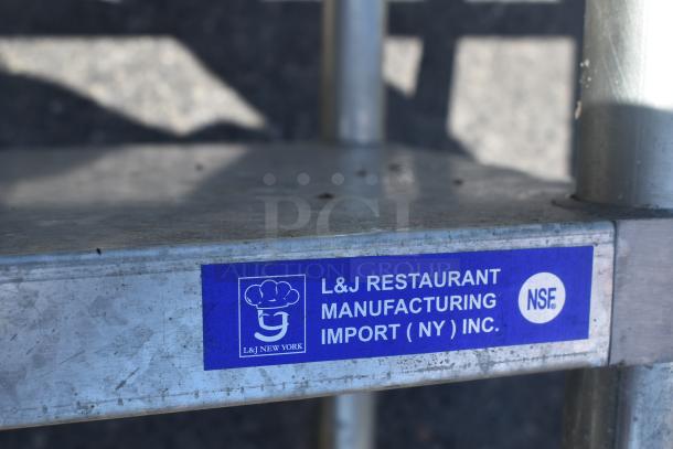 Stainless Steel Table w/ Cut Out and Metal Under Shelf. - Image 6 of 6