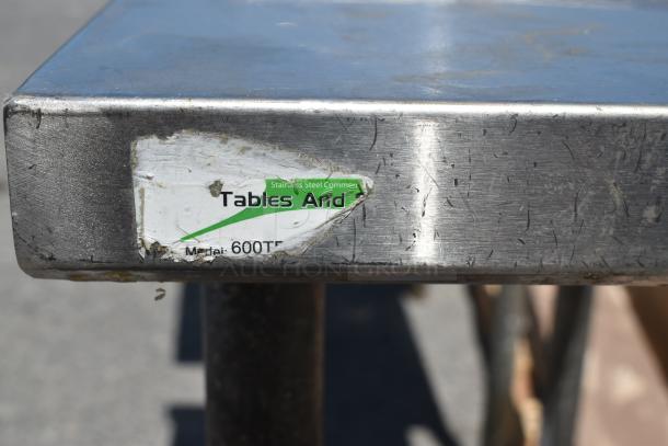 Regency Stainless Steel Table w/ Metal Under Shelf. - Image 6 of 6