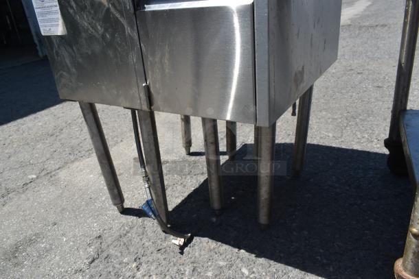 Glastender Stainless Steel 2 Bay Sink w/ Faucets and Handles. - Image 4 of 9