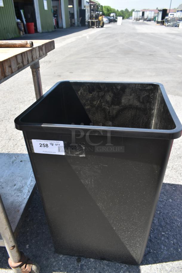 Black Poly Trash Can. - Image 1 of 3