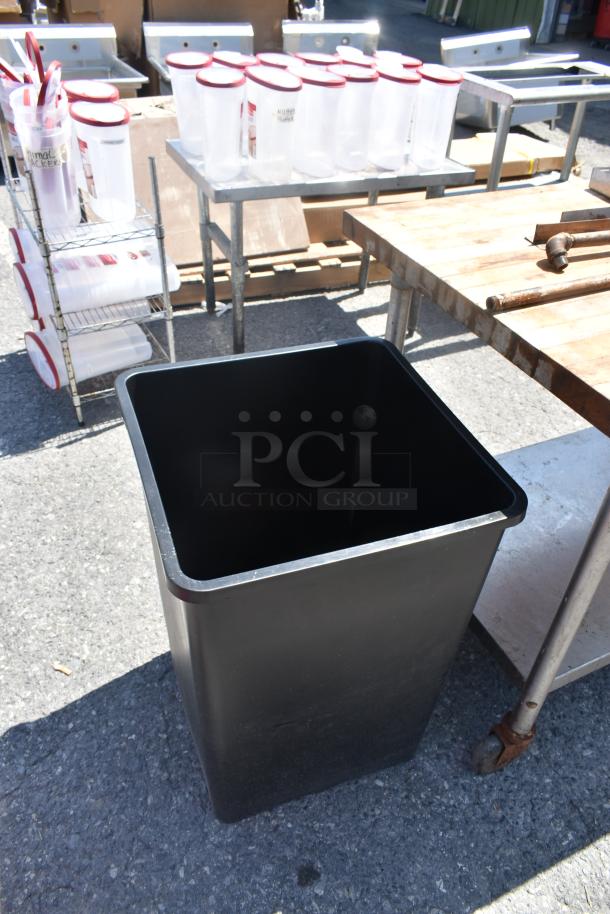 Black Poly Trash Can. - Image 3 of 3