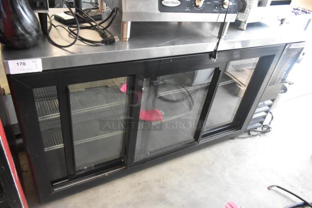 Beverage Air BB72HC-1-GS-B-27 Metal Commercial 3 Door Back Bar Cooler Merchandiser. Left Door Does Not Stay Closed. 115 Volts, 1 Phase. - Image 1 of 8